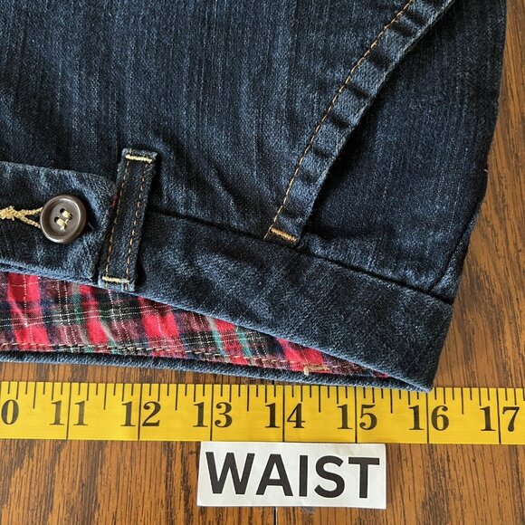 Thre3 Women's Denim Jeans Size 10 Boot Cut Mid Rise Stretch Four Pockets Navy - Picture 8 of 11